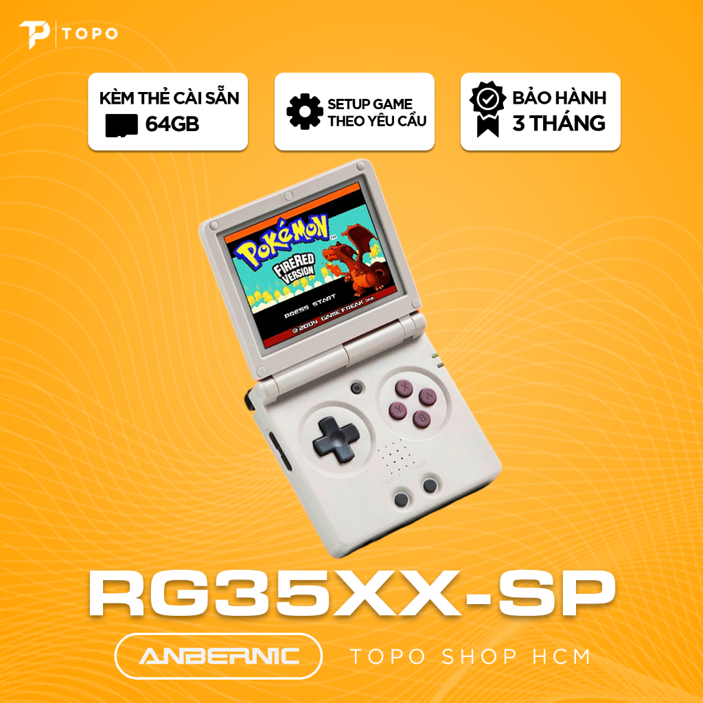 Anbernic RG35XX SP - Máy chơi game cài sẵn HĐH MuOS 2025 và kho game hay game Port chọn lọc