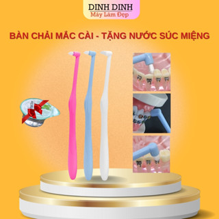 Bàn chải mắc cài, chải kẽ cho răng niềng, bàn chải mini đầu nhỏ vệ sinh răng miệng giảm mảng bám