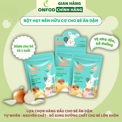 Hạt nêm hữu cơ cho bé ăn dặm Nobi Nobi ONFOD bột gia vị rau củ organic cho bé từ 12 tháng