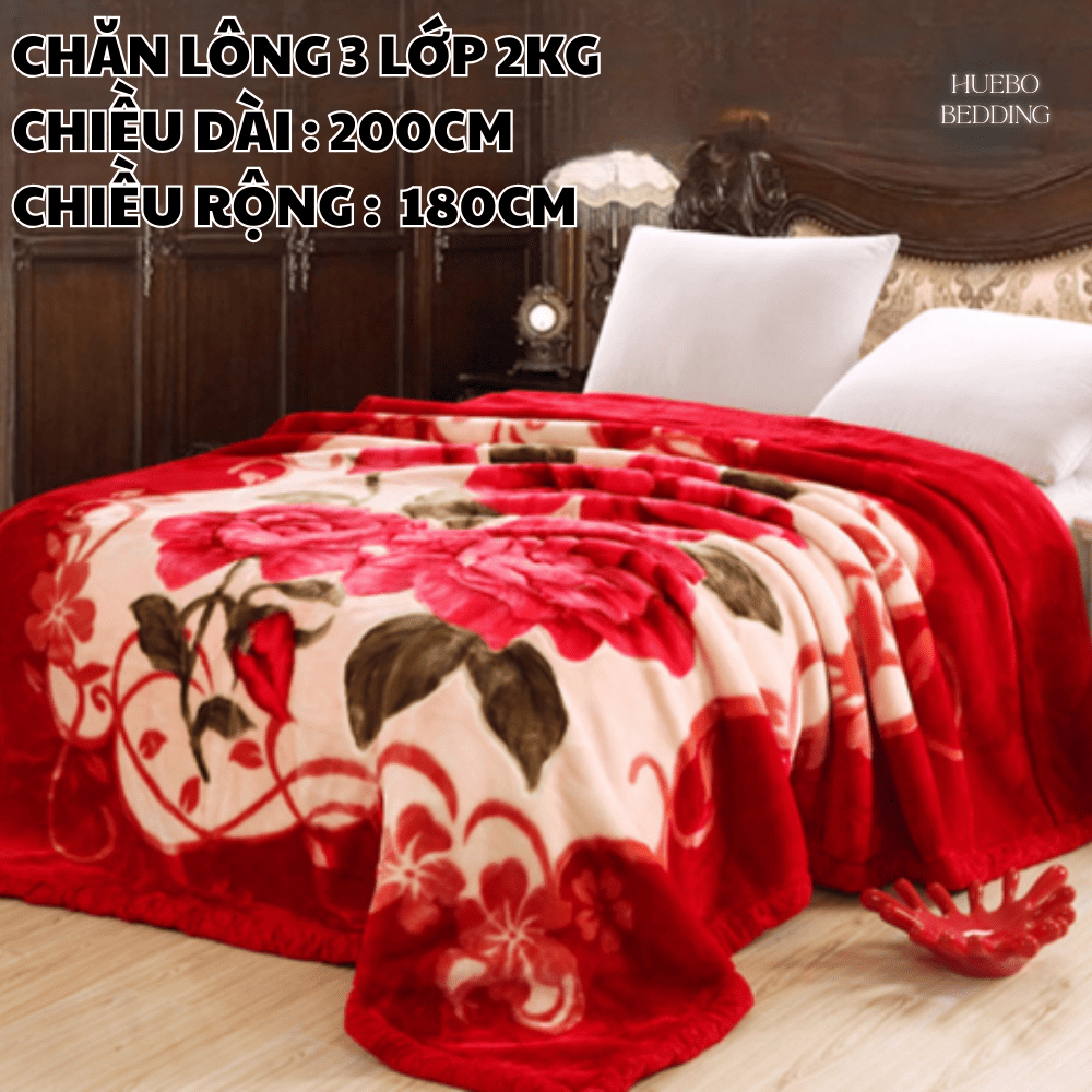 Chăn lông tuyết 2kg mẫu mới 2025