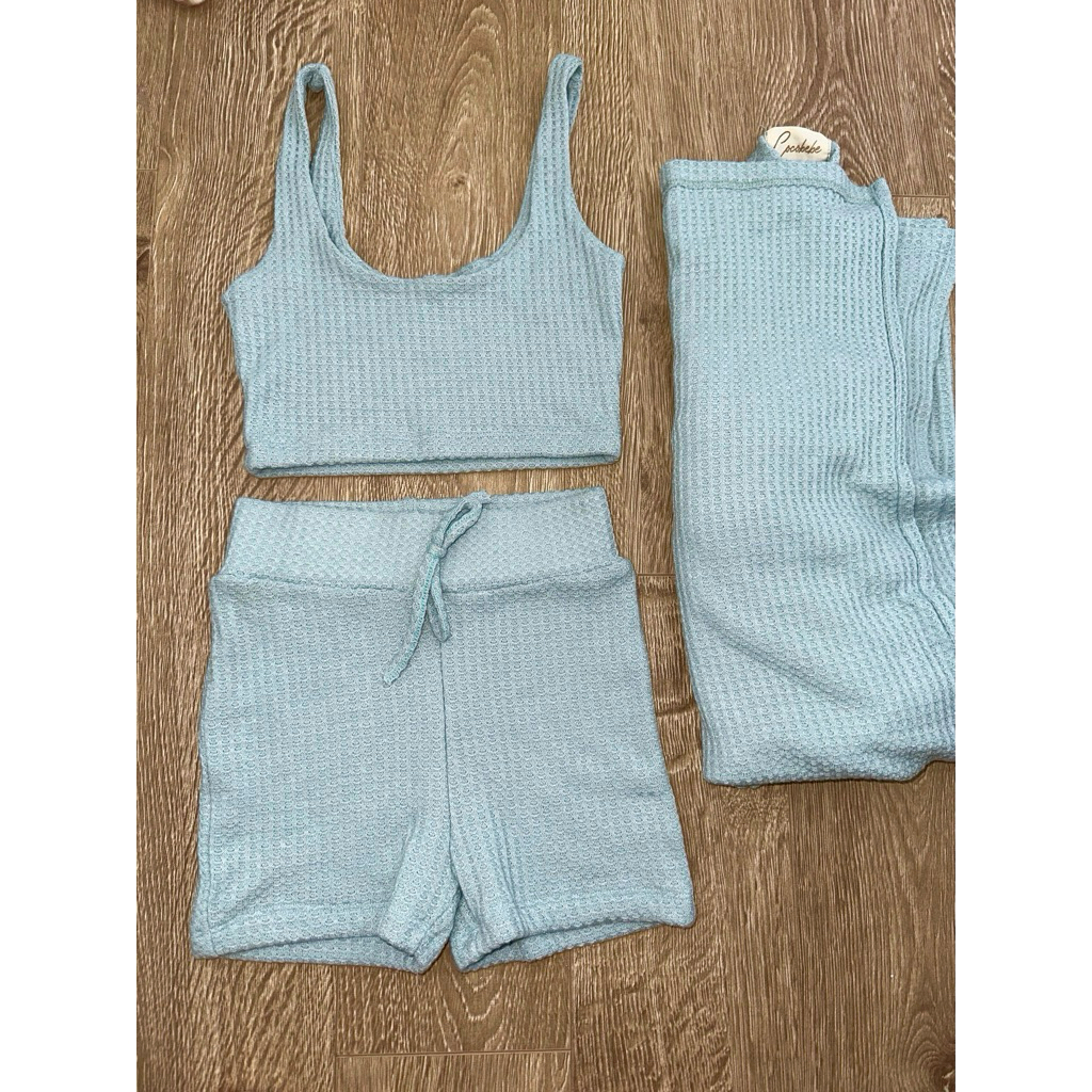 set 3 món dệt kim nữ đồ tập đồ bơi đồ ngủ ( pass / used thanh lý 2hand )