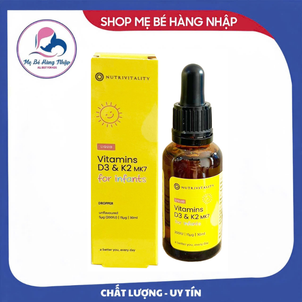 Vitamin D3&K2-Mk7 Nutrivitality Anh 30ml