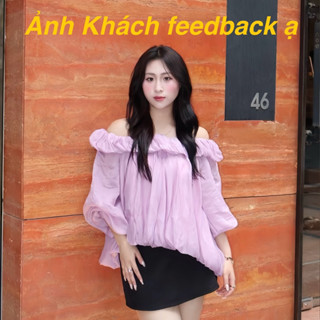 Áo Trễ Vai Tơ lụa, Áo Váy Sang Chảnh Bánh Bèo Tiểu Thư hàng chuẩn L1