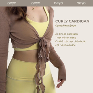  Áo khoác thể thao nữ Curly aeyo - áo khoác tập gym yoga pilates nữ 