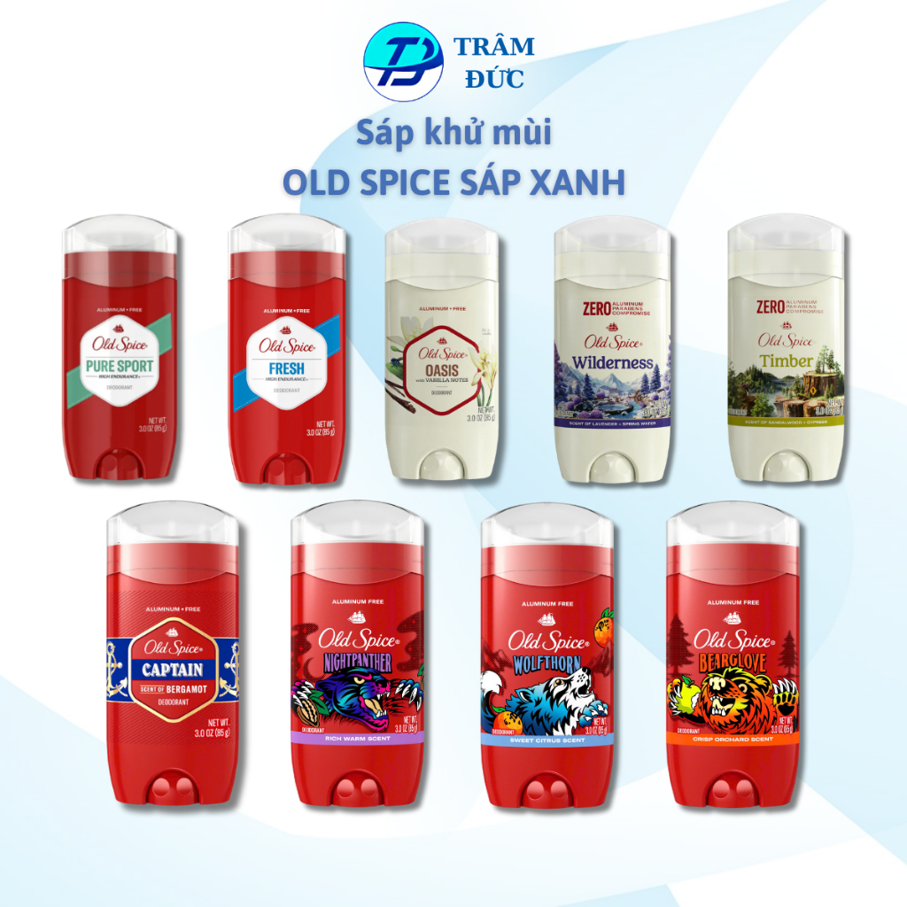 Sáp Xanh Khử Mùi Old Spice Pure Sport, Timber