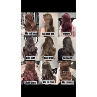 Combo nhuộm tóc 5 món cao cấp tặng kèm oxy trợ nhuộm Lavox, ủ keratin 30ml, găng tay, hdsd (chưa kèm bát lược) đầy đủ mà