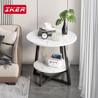 Bàn trà căn hộ nhỏ, bàn cạnh sofa sang trọng có thể di chuyển, tủ đầu giường, bàn tròn hẹp