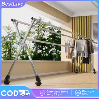  BestLive Giàn Phơi Quần Áo inox 304 Cây phơi đồ gấp gọn Cây treo quần áo Chiều dài có thể điều chỉnh 