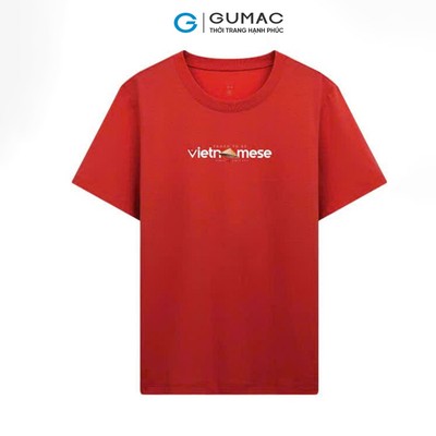 [QUÀ TẶNG] Áo thun PROUD TO BE - vietnam GUMACese form suông cơ bản tay ngắn  DPF09014