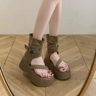 Giày Sandal Đế Dày Độn Xỏ Ngón Cho Nữ Hàng QC