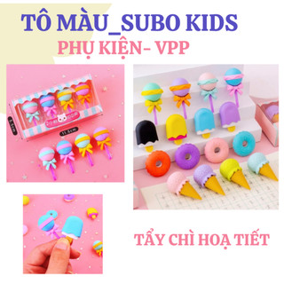 Tẩy Bút Chì Họa Tiết Dễ Thương – Gôm Hình Thú, Văn Phòng Phẩm Học Sinh, An Toàn, Xóa Sạch