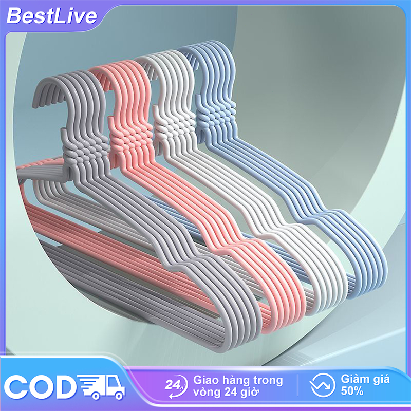 𝗕𝗲𝘀𝘁𝗟𝗶𝘃𝗲 Set 10/30 cái móc quần áo Chống trượt chống gỉ sét Móc treo quần áo cái 40x20CM  3 màu chịu lực tốt