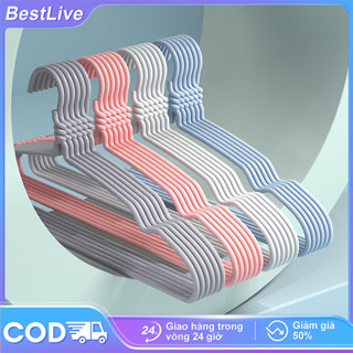 𝗕𝗲𝘀𝘁𝗟𝗶𝘃𝗲 Set 10/30 cái móc quần áo Chống trượt chống gỉ sét Móc treo quần áo cái 40x20CM  3 màu chịu lực tốt