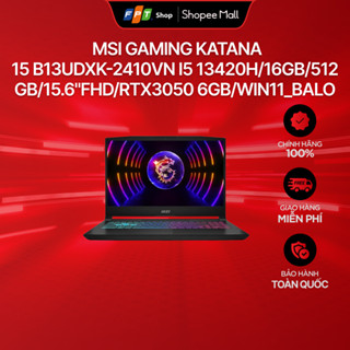  Laptop MSI Gaming Katana 15 B13UDXK-2410VN i5 13420H 16GB 512GB 15.6"FHD RTX3050 6GB Win11_Balo 