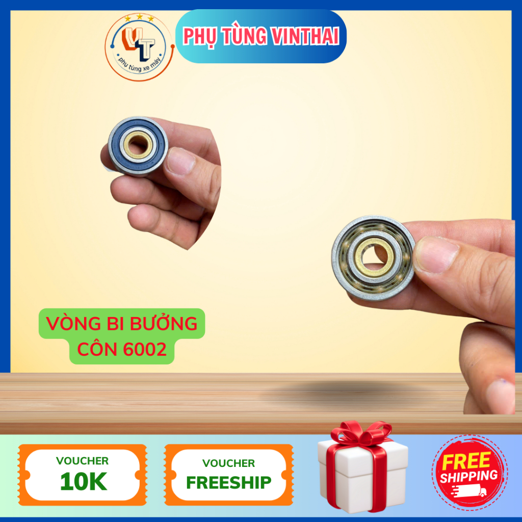 Vòng bi 6002 chính hãng, vòng bi côn zin có bạc đồng cho xe ga - Sản phẩm từ Phụ Tùng Vinthai