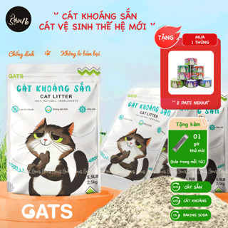 Cát Khoáng Sắn Cats,Cát vệ sinh cho Mèo,Cát sắn cho mèo thế hệ mới Vón cục tốt Túi2,5kg