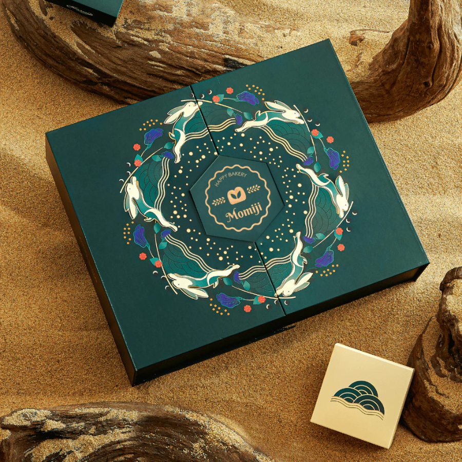 Hộp Bánh Trung Thu Hữu Nghị MOMIJI LAVA (4 Bánh Nướng 80G)