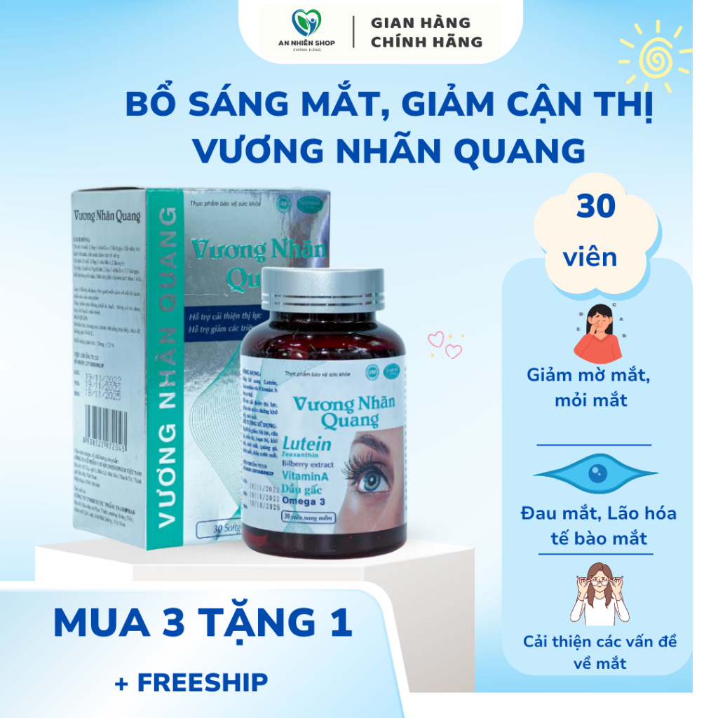Viên uống bổ mắt cận thị cho bé VƯƠNG NHÃN QUANG Chăm Sóc Sức Khoẻ Sáng Mắt