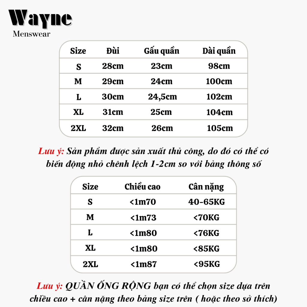 Quần Ống Rộng Form Suông Unisex Vải Nỉ Cotton Kèm Dây Rút Gấu Thế Thao Wayne Menswear