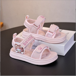 Dép Quai Hậu Đi Học Quai Dán Stick Thỏ Hồng Cho Bé Gái K132