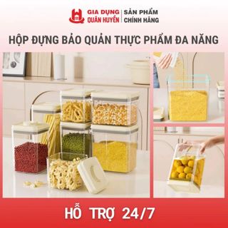  Hộp đựng thực phẩm ngũ cốc đa năng chất liệu PET thế hệ mới | Hộp đựng hạt thức ăn chó mèo chống ẩm cao cấp QH 