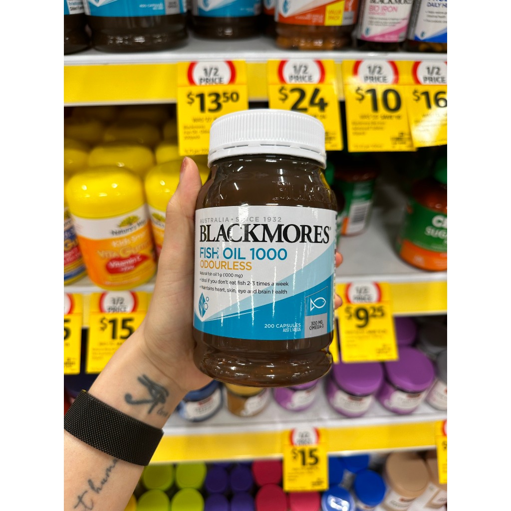 [HÀNG CHUẨN ÚC] Dầu cá Blackmores Không mùi/ Có mùi Odourless Fish oil 1000mg