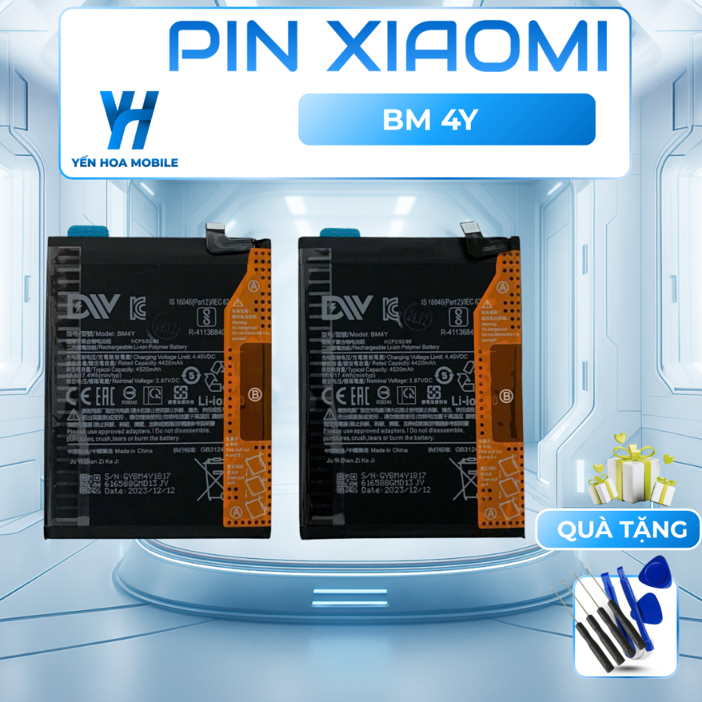 Pin Xiaomi BM4Y Poco F3 / Redmi K40 / K40 Pro / K40 Pro Plus – Pin Linh Kiện – Bảo Hành 6 Tháng
