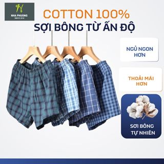 Quần đùi mặc nhà nam vải cotton mát, dáng suông cơ bản – Thái Khang QDUI10