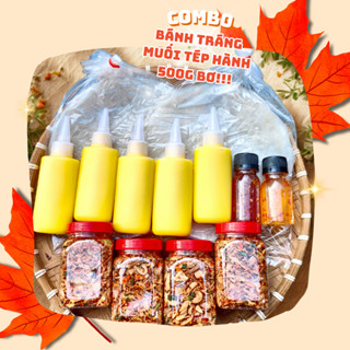 COMBO BÁNH TRÁNG SIÊU BÉO MUỐI TÉP HÀNH KÈM NƯỚC SỐT