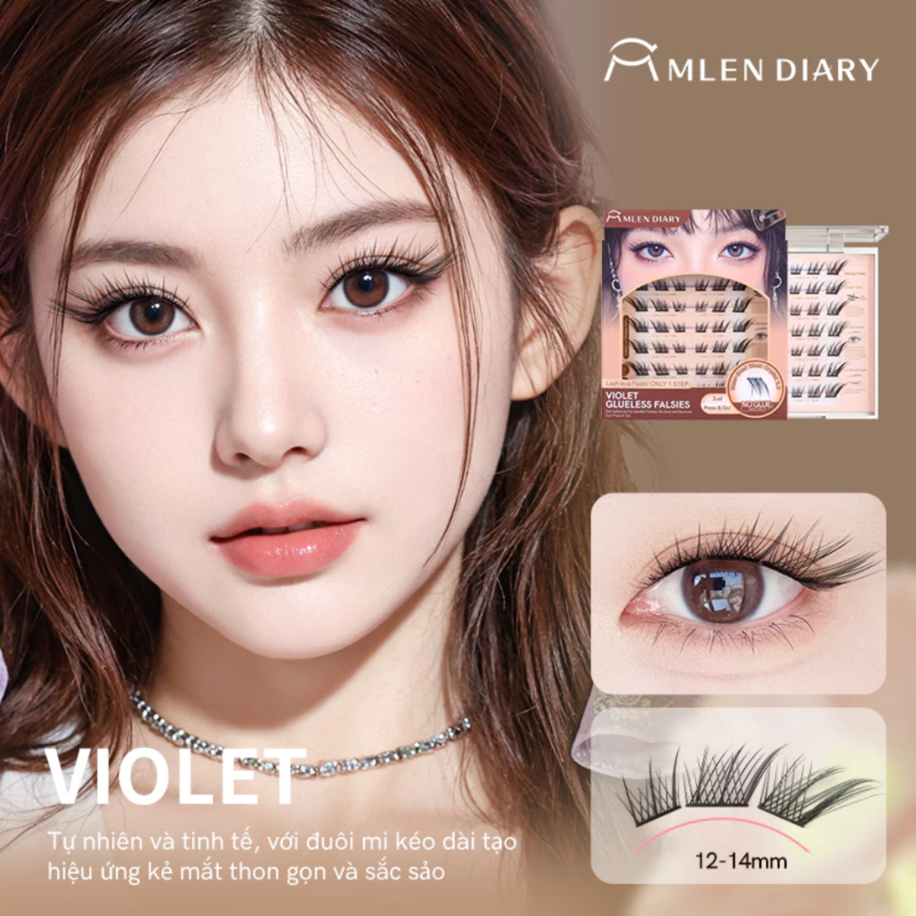 Mi Giả Mlen Diary Tự Dính Tự Nhiên Sẵn Keo Mềm Mại Kháng Khuẩn Có Thể Tái Sử Dụng