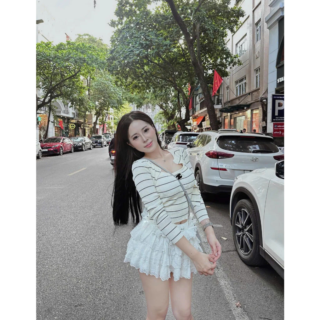 Set Áo Len 2 Chiếc Kẻ Sọc ,Áo Croptop Ba Lỗ, Áo Khoác Cardigan Dài Tay Nữ Siêu Sang Chảnh th05 | BigBuy360 - bigbuy360.vn