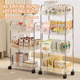 Đa Năng Kệ Để Đồ Trong Suốt Nhiều Tầng Kệ đựng đồ ăn vặ bánh xe dàng di chuyển