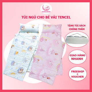 Túi ngủ Katina House cho bé đi học mầm non tiểu học, vải tencel mềm mại, thoáng mát, lành tính
