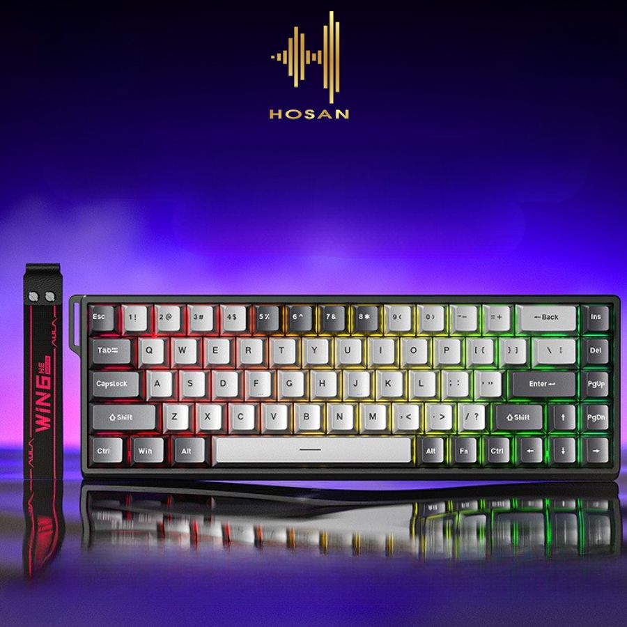 Bàn Phím Cơ Gaming HOSAN AULA Win68 HE Pro Có Dây Với 68 Phím Cơ Ấn Tượng