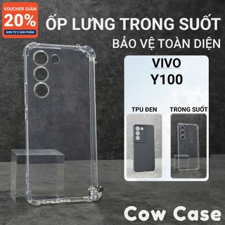 Ốp lưng Vivo Y100 5G cạnh vuông Cow case | Vỏ điện thoại Vi vo bảo vệ camera TRON