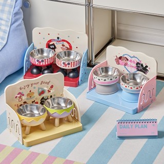 Khay đựng thức ăn cho thú cưng, giá đựng bát ăn cho chó mèo, bàn ăn chồng đổ cho chó mèo BECHON