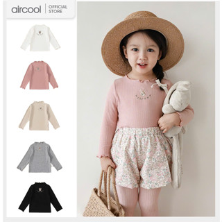 Áo giữ nhiệt cho bé gái ,áo tay dài bé gái cổ viền bèo xinh yêu-ANBG28