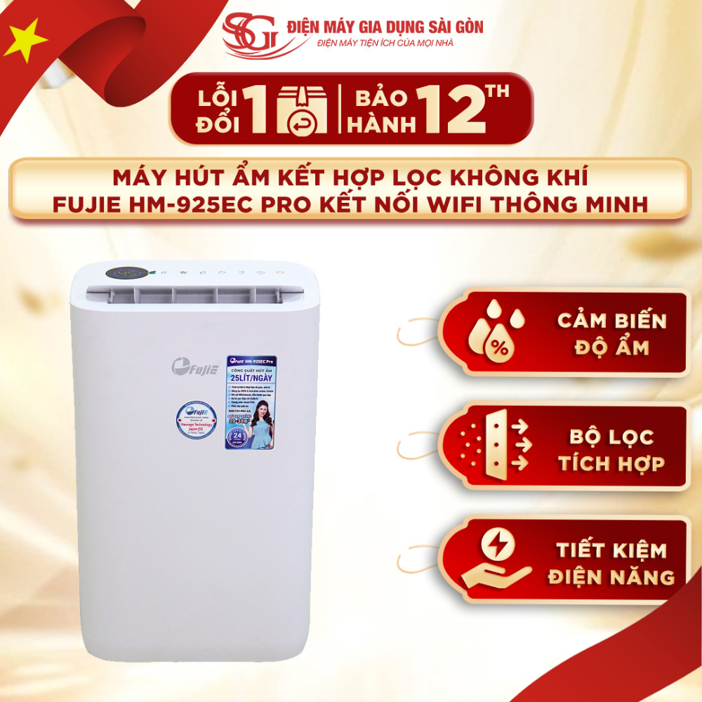 Fujie HM-925EC - Máy hút ẩm lọc không khí cao cấp