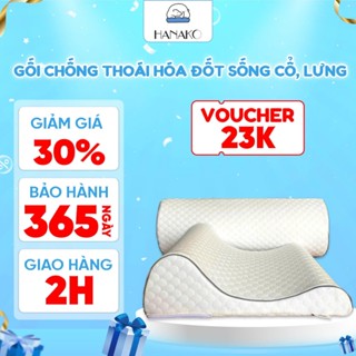 Combo gối kê chống thoái hóa đốt sống cổ và gối kê lưng chống thoát vị đĩa đệm chiính hãng HANAKO