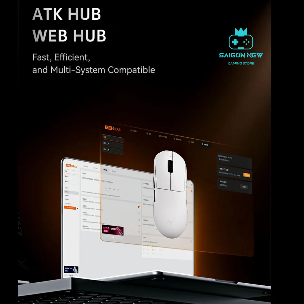 Chuột máy tính không dây Gaming ATK A9 - 3 mode kết nối - Có app tùy chỉnh - Sensor max PAW3395 | BigBuy360 - bigbuy360.vn