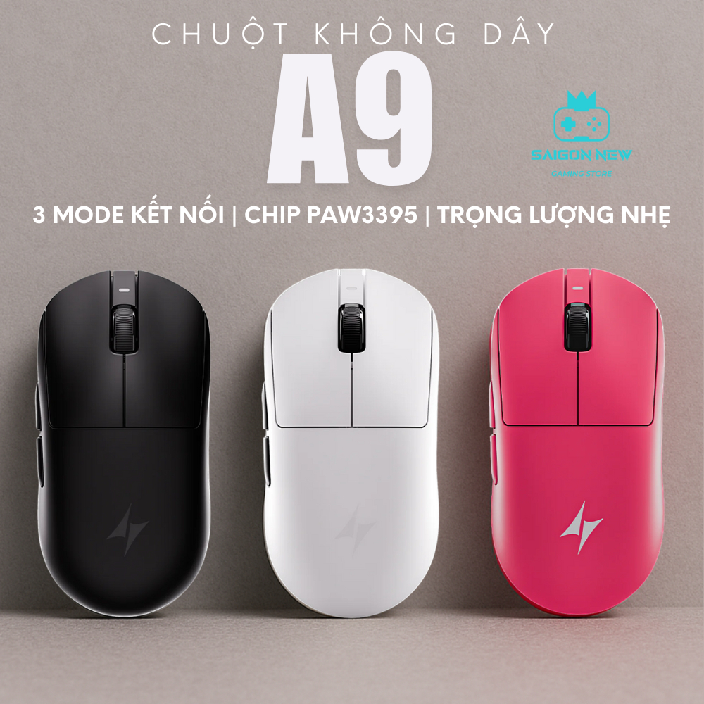 Chuột máy tính không dây Gaming ATK A9 - 3 mode kết nối - Có app tùy chỉnh - Sensor max PAW3395 | BigBuy360 - bigbuy360.vn