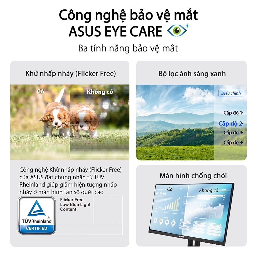Màn Hình ASUS VY229HF ~22 Inch IPS FullHD 100Hz 1ms FreeSync Eye Care Plus Chống Nhấp Nháy Chính Hãng | BigBuy360 - bigbuy360.vn