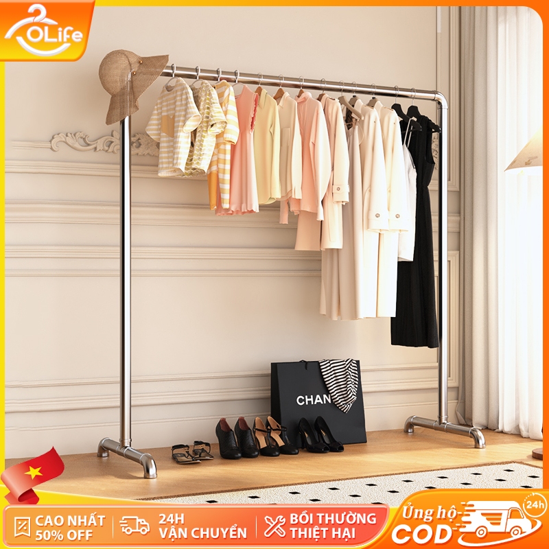 𝐎𝐥𝐢𝐟𝐞 Giá Treo Quần Áo Ống Thép Kệ Treo Quần Áo Ổn Định Và Bền Chịu Tải Mạnh Sào Phơi Chịu Tải Mạnh