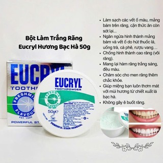 Bột Tẩy Trắng Răng Eucryl Tooth Powder