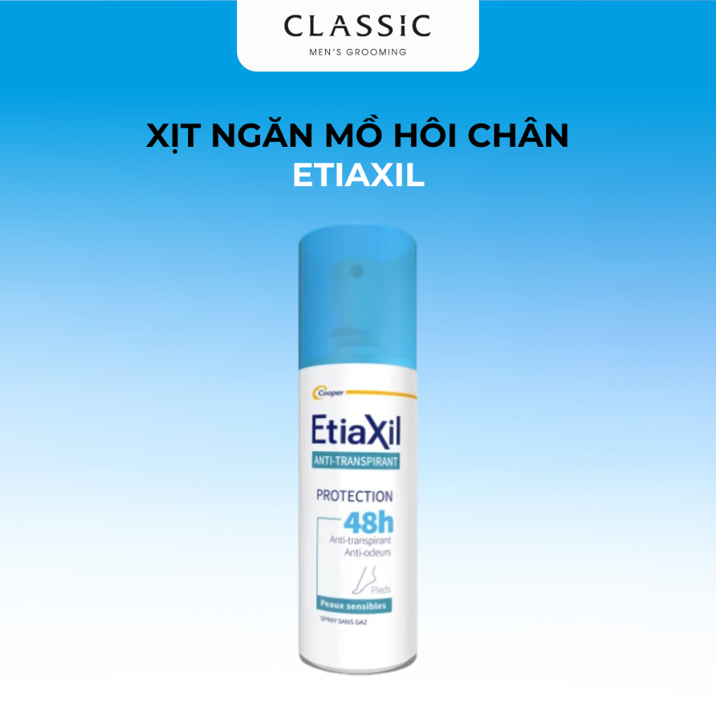 Xịt Khử Mùi và Ngăn Mồ Hôi Chân Etiaxil Déodorant Anti-Transpirant 48h Pieds 100ml