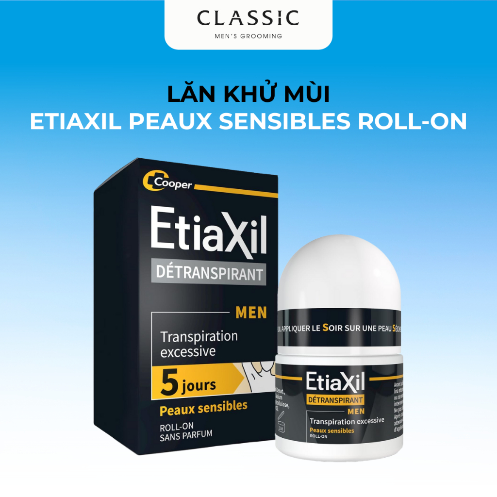 Lăn khử mùi chuyên sâu Etiaxil Detranspirant Men 15ml