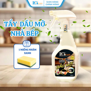 Nước Tẩy Dầu Mỡ Nhà Bếp L.Clean 500 ML, Vệ Sinh Vết Bẩn Cứng Đầu Trên Tường, Sàn, Bếp Ga, Lưới Máy Hút Mùi, Xoong Nồi