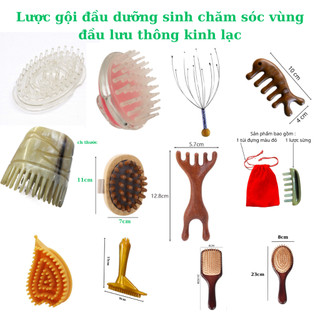 Lược gội đầu dưỡng sinh chăm sóc vùng đầu massage mặt vai cổ gáy lưu thông kinh lạc 