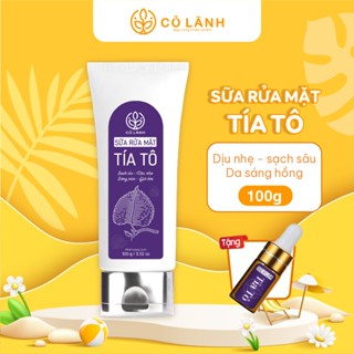  Sữa Rửa Mặt Tía Tô Sáng Da Mờ Thâm Mụn Cỏ Lành 100g 
