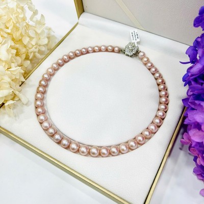 Chuỗi Ngọc Trai Hồng Phấn 10-11ly Kèm Kiểm Định Độ Sáng 5A - Ngọc Trai Trường Thịnh